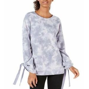 NWT Ideology Tie-Dyed Tie-Sleeve Top Tranquility